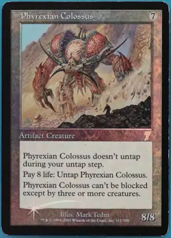 Phyrexian Colossus FOIL 7th Edition HEAVILY PLD Rare CARD (451607) ABUGames - Image 1