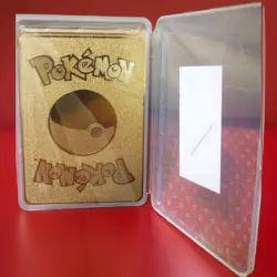 GOLD FOUR CHARIZARD VMAX Metal POKEMON CARDs With A CASE - Image 1