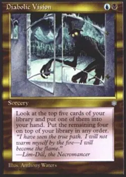 4x Diabolic Vision Moderate Play, English Ice Age MTG Magic - Image 1
