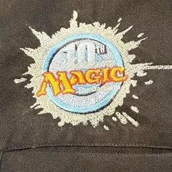 Magic The Gathering 10th Anniversary Black Button Down Shirt with Embroidery XL - Image 2