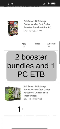 [PRESALE] Pokemon Center Perfect Order PC 1 ETB, & Booster Bundles. 3/27 Ship - Image 1