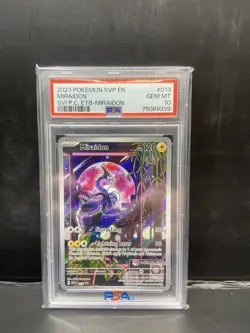 2023 Pokemon Scarlet & Violet Pokemon Center ETB Promo SVP #13 Miraidon PSA 10! - Image 1