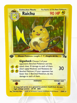 1st Edition Raichu 14/62 - Fossil - Holo - Pokemon - NM - Image 1
