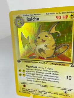 1st Edition Raichu 14/62 - Fossil - Holo - Pokemon - NM - Image 2