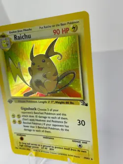 1st Edition Raichu 14/62 - Fossil - Holo - Pokemon - NM - Image 3