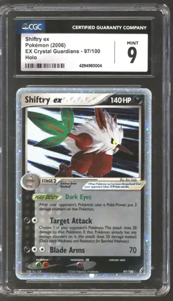 Pokemon EX Crystal Guardians Shiftry ex 97/100 CGC 9 - Image 1