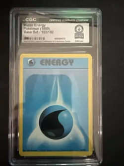 1999 Base Set Water Energy Pokemon 1/1 Guinness World Record Collection - Image 1