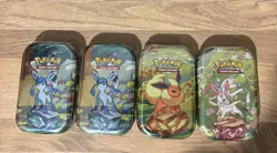 4 x Pokemon TCG Prismatic Evolutions Mini Tins - Sealed ⭐ - Image 1