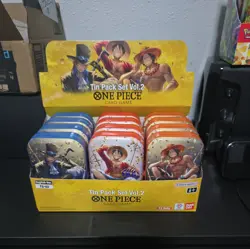 X12 One Piece Card Game Tin Pack Set Case Vol.2 [TS-02] Display English Op 13 - Image 1