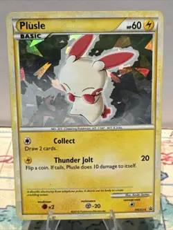 2010 Pokemon Card Plusle HGSS16 (Cracked Ice) Holo Promo HGSS - Image 1