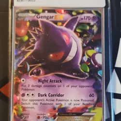 Pokemon Gengar EX Holo Card English Basic Psychic 170 HP 60 Attack - Image 1