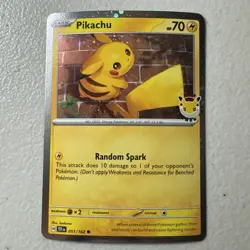 Pikachu 051/162 2026 Pokemon Day - 30th Anniversary Stamped Promo Card (NM) - Image 1
