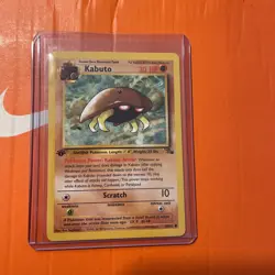 Pokemon TCG 1st Edition Kabuto 50/62 Fossil set Unlimited Common Card WOTC - Image 1