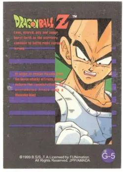 Dragon Ball Z Gohan Gold Foil Card G-5 - Image 2