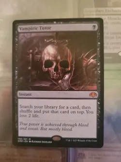 Vampiric Tutor - Retro Frame Dominaria Remastered NM MTG - Image 1