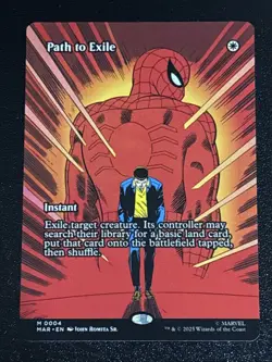 MTG Spider-man: Eternal Legal Path to Exile Borderless 0004 NM Mythic - Image 1