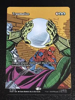 MTG Spider-man: Eternal Legal Traumatize Borderless 0015 NM Mythic - Image 1