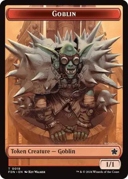 4 x Drake Token / Goblin Token (0008/0018) - Foundations - Common - Image 2