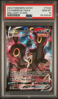 Umbreon VMAX #TG23 PSA 10 Gem Mint – 2022 Pokemon Brilliant Stars Trainer Galler - Image 1