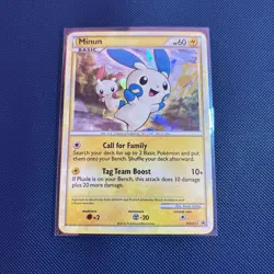 Minun HGSS17 Black Star Promo Cracked Ice Pokemon TCG 2010 LP - Image 1
