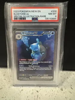 Pokemon Blastoise ex SV151 200/165 Special Illustration Rare Holo PSA 8 HP 330 - Image 1