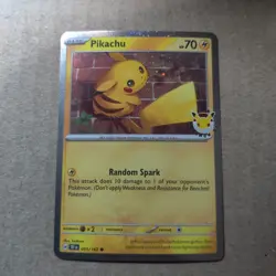 Pikachu 051/162 – Pokemon Day 2026 Stamped Promo – Holo Promo – NM Pokemon TCG - Image 1