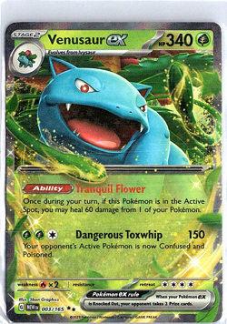 Pokemon TCG Venusaur ex 003/165 Sv: Scarlet & Violet 151 Holo LP - Image 1