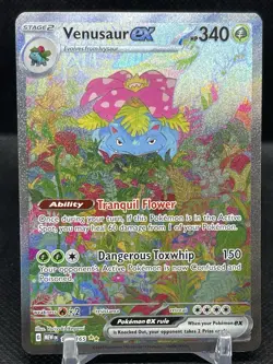 Pokemon TCG Venusaur ex 198/165 SIR Full Art Holo EX Scarlet & Violet 151 407 - Image 1
