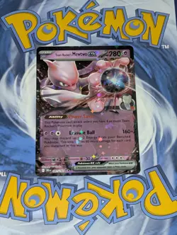 Team Rocket's Mewtwo Ex 081/182 Double Rare Holo Sv10: Destined Rivals Pokemon - Image 3