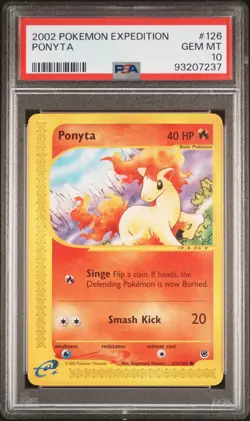 2002 POKEMON EXPEDITION #126 PONYTA PSA 10 - Image 1
