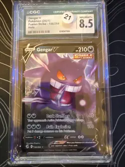 Gengar V 156/264 Ultra Rare Holo - 2021 Pokemon Fusion Strike - CGC 9.5 Mint - Image 1