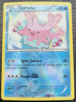 Corsola 29/122 Pokemon TCG XY Breakpoint Reverse Holo Light Play LP - Image 1