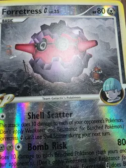 HP Forretress G 61/111 Pokemon Card Rising Rivals Reverse Holo - Image 4