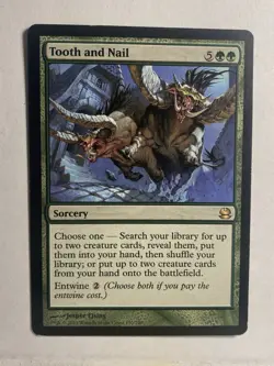 1X Played MTG Magic The Gathering Tooth And Nail Modern Masters Rare Card - Image 1