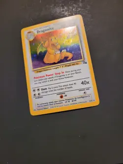 Dragonite - 4/62 - Pokemon Fossil Unlimited Holo Rare Card WOTC MP - Image 3