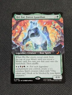 Magic the Gathering #205 Hei Bai, Forest Guardian Extended Art Avatar - Image 1