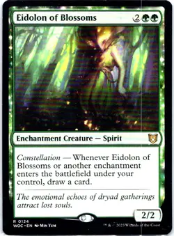 #124 Eidolon of Blossoms MTG Commander: Wilds of Eldraine Rare - Image 1