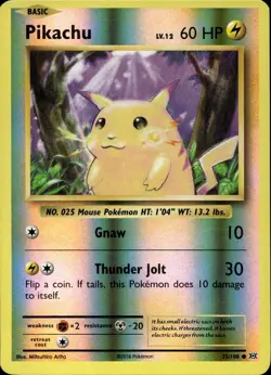Pikachu 35/108 Reverse Holo XY Evolutions Pokemon - Image 1
