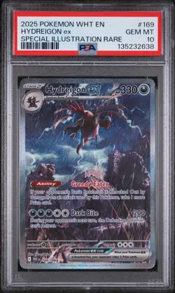 2025 POKEMON WHT EN-WHITE FLARE SPECIAL ILLUSTRATION RARE HYDREIGON EX PSA 10 - Image 1