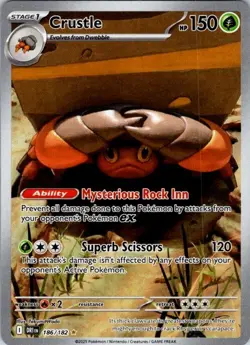 Crustle 186/182 Holo - NM - Pokemon TCG SV10 Destined Rivals Illustration Rare - Image 1