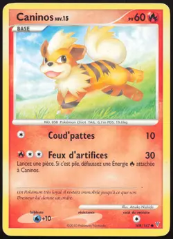 Carte Pokemon Caninos 108/147 Vainqueurs Supremes Francais - Image 1