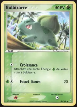 Carte Pokemon Bulbizarre 46/100 Gardiens de Cristal Francais - Image 1