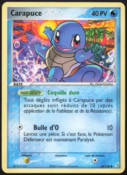 Carte Pokemon Carapuce 64/100 Gardiens de Cristal Francais - Image 1