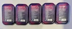 Pokemon Mega Evolution Mini Tin Lot Of All (5) & (4) Phantasmal Flames Packs-New - Image 3