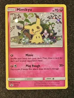 Pokemon Mimikyu TCG Sun Moon SM163 Holo Rare Black Star Promo - Image 1