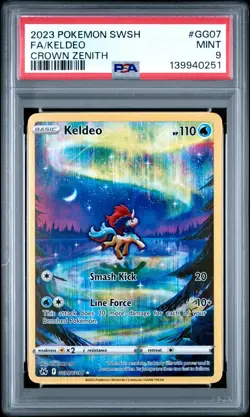 2023 Pokemon SWSH Crown Zenith Keldeo PSA 9 #GG07 - Image 1