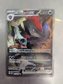 Pokemon TCG N's Zoroark EX 185/159 Sv09: Journey Together Free Shipping - Image 1
