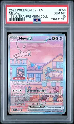 2023 POKEMON SVP EN-SV BLACK STAR PROMO 151 ULTRA-PREM COLL #053 MEW EX PSA 10 - Image 1