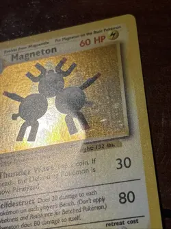 Pokemon Base Set Magneton 9/102 Holo Rare MP - Image 4