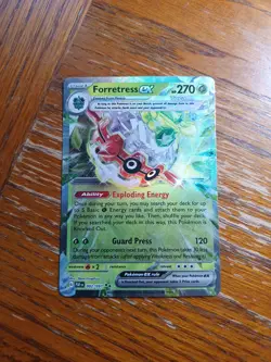 Pokemon TCG Forretress ex Scarlet & Violet: Paldean Fates 002/091 Holo Double... - Image 1
